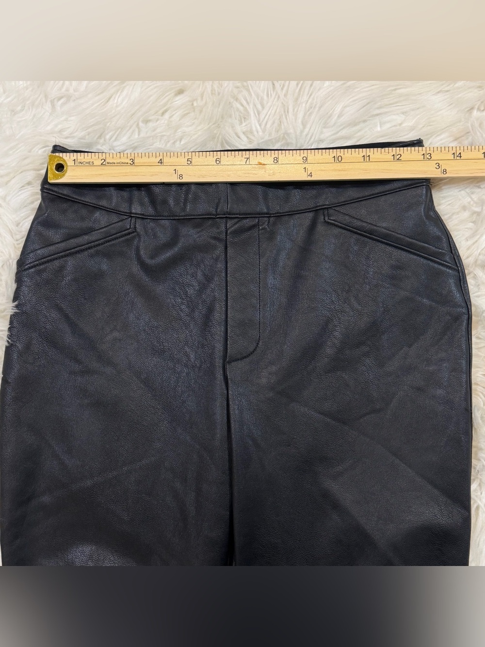 NWOT Spanx Flare Faux Leather Pants - Picture 11 of 12